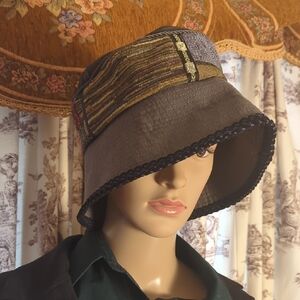 Vintage Elegant Multicolor Women's Handmade Hat